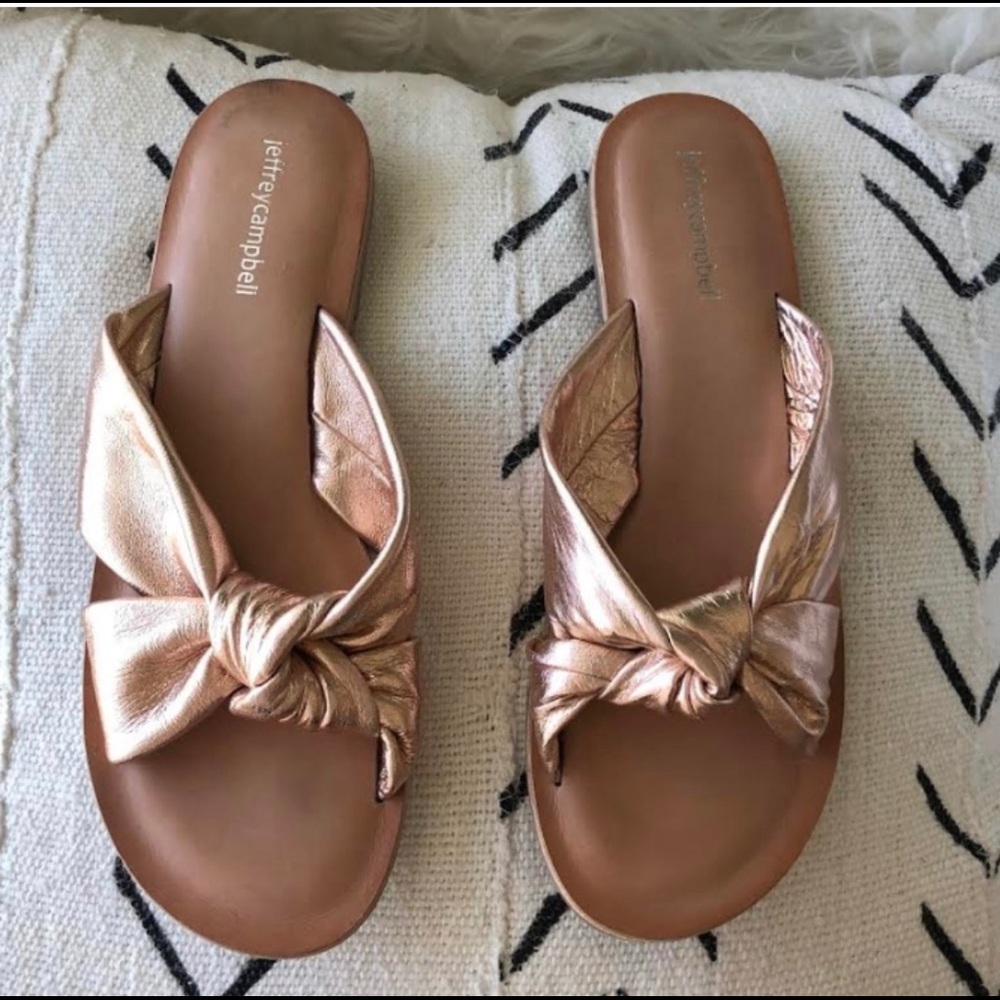 Jeffrey Campbell Rose Gold Slide Sandal